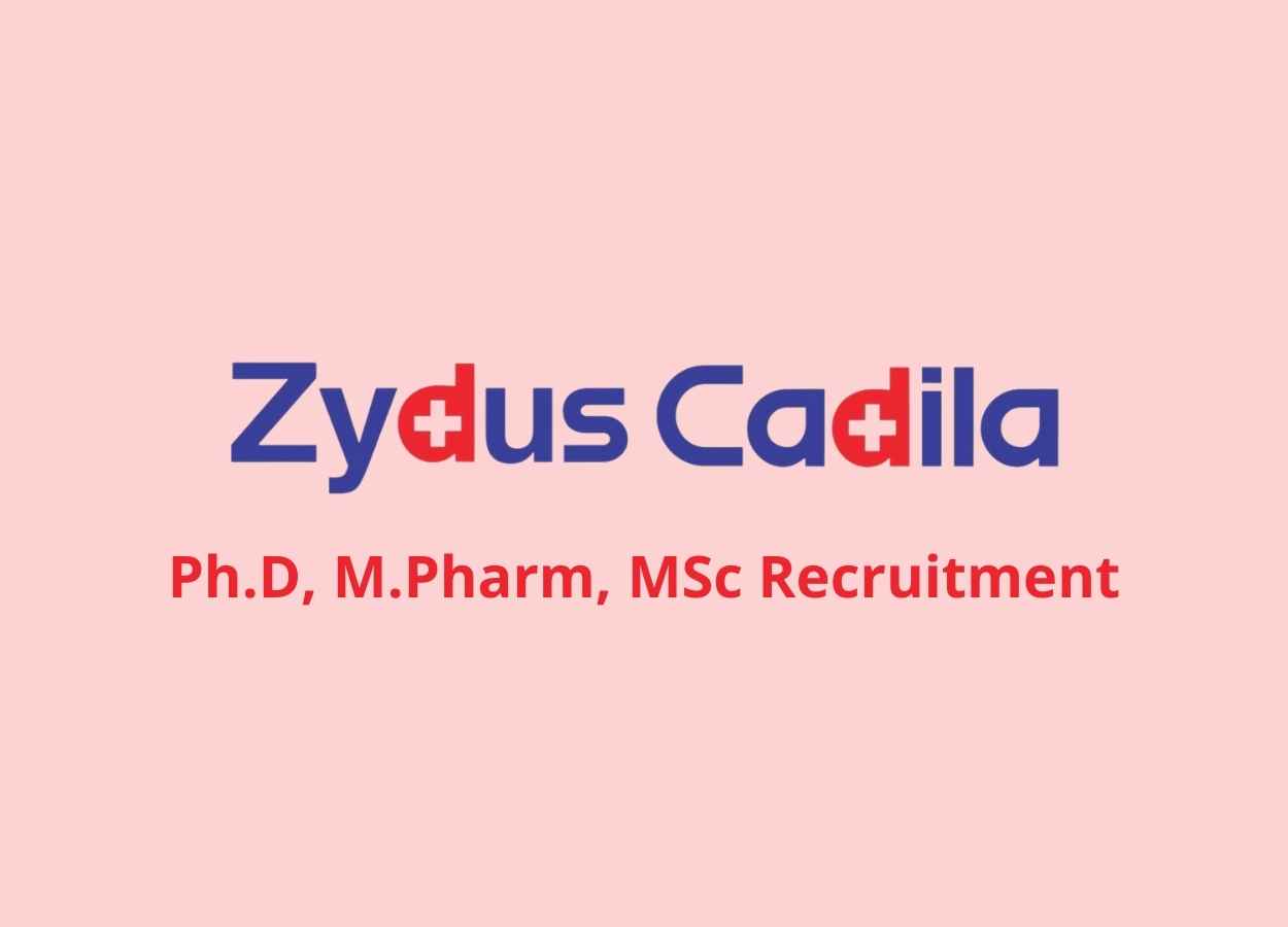Recruitment for , , MSc at Zydus Research Centre | PharmaTutor