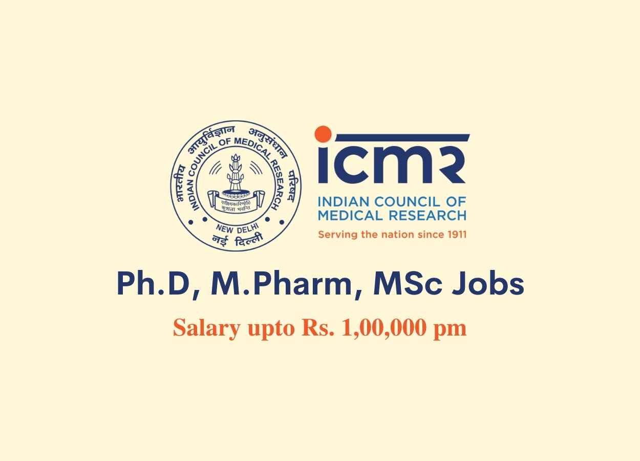 Pharma Opening in Division of Epidemiology and Communicable Diseases, ICMR  - Salary 1 lakh pm | PharmaTutor