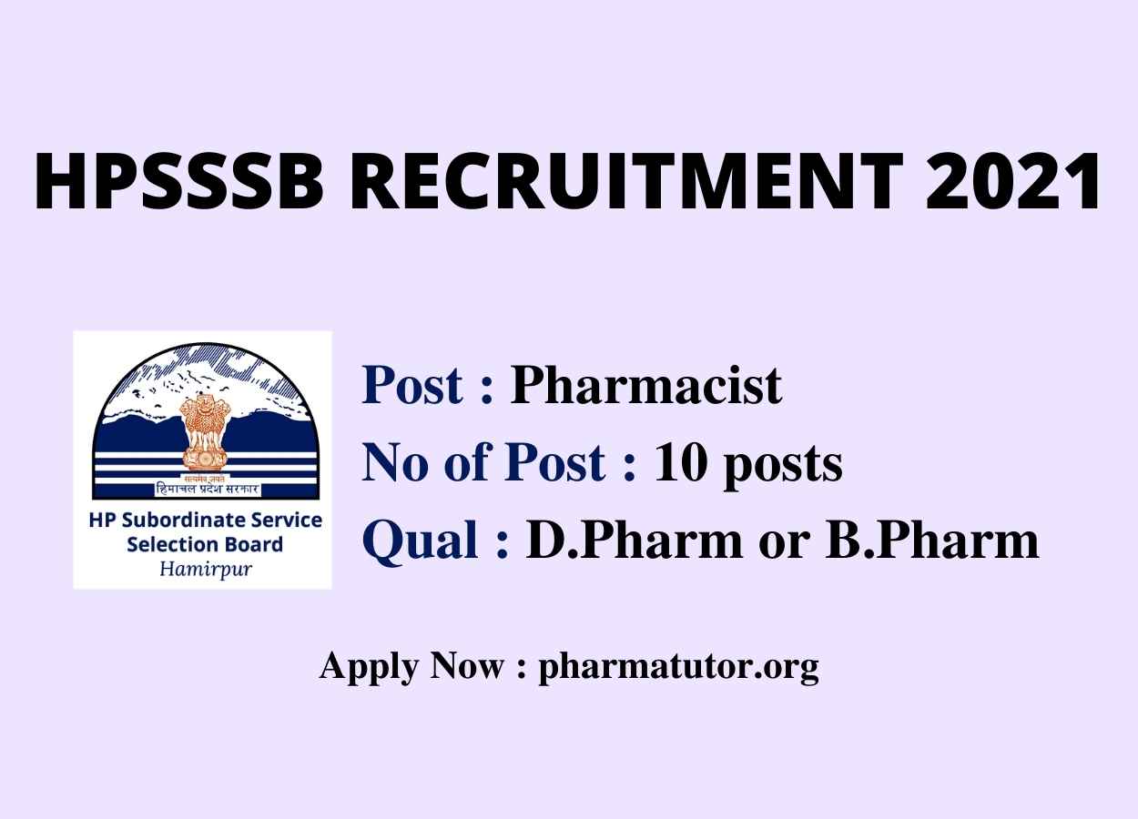 Openings for Pharmacists (10 posts) at Staff Selection Commission -  Government Jobs | PharmaTutor