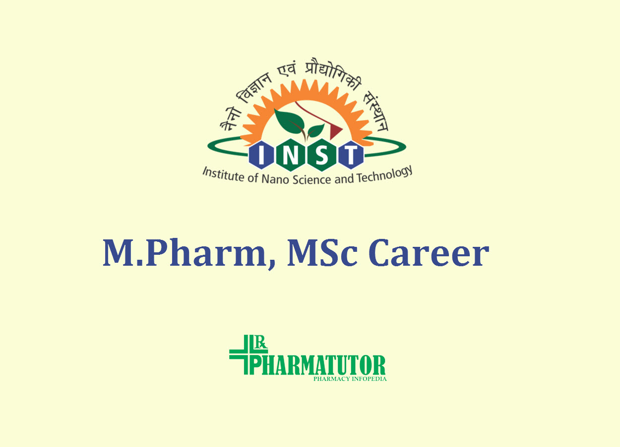 Career for M.Pharm, MSc under SERB funded project at INST