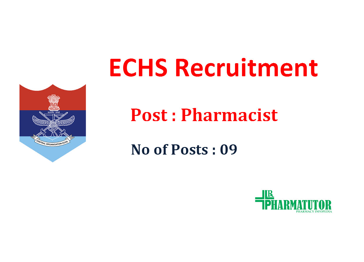 Recruitment for Pharmacists(09 posts) in ECHS Polyclinics