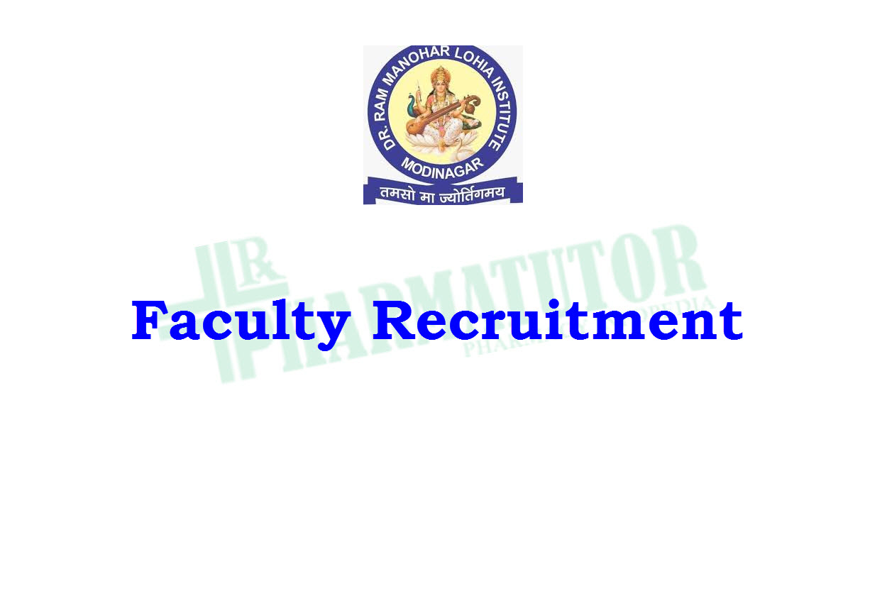 Faculty Recruitment in Dr. Ram Manohar Lohia College of Pharmacy