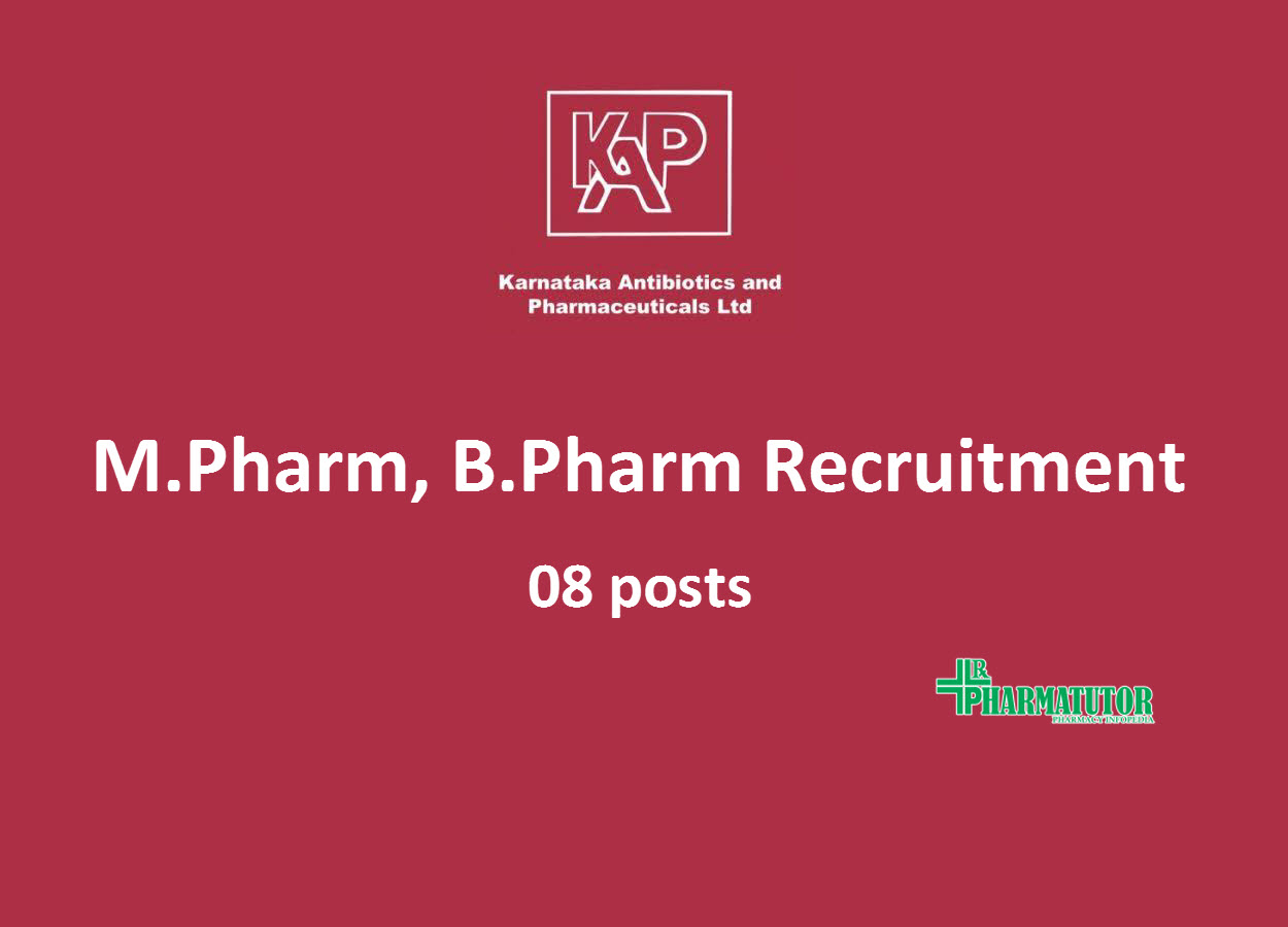 Job Openings for M.Pharm, B.Pharm in Production at KAPL