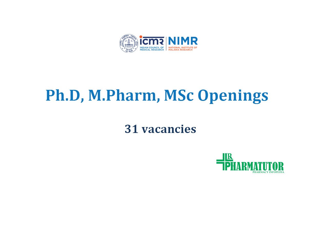 Job for Ph.D, M.Pharm, MSc in Research project at NIMR