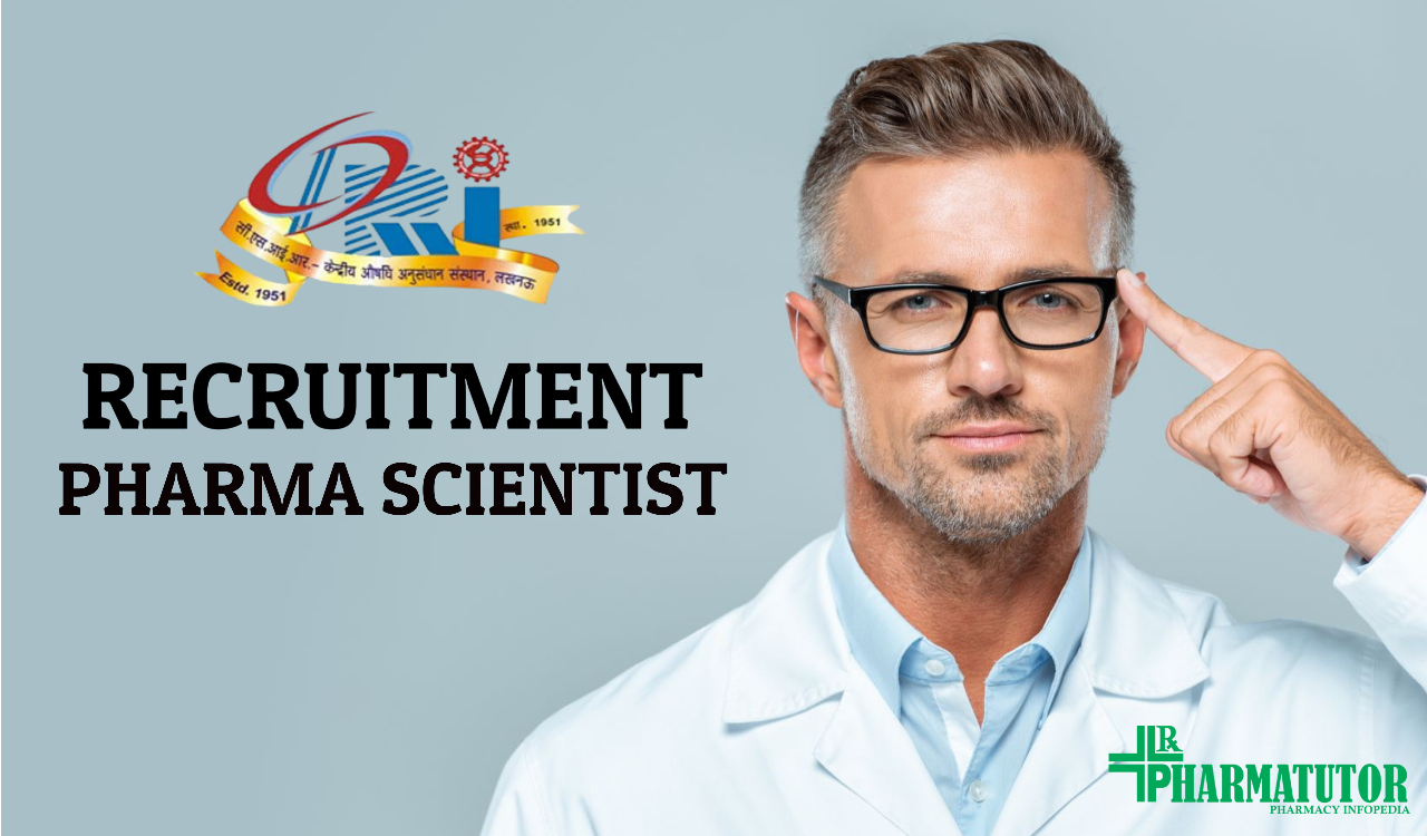 Pharma scientist job in Central Drug Research Centre