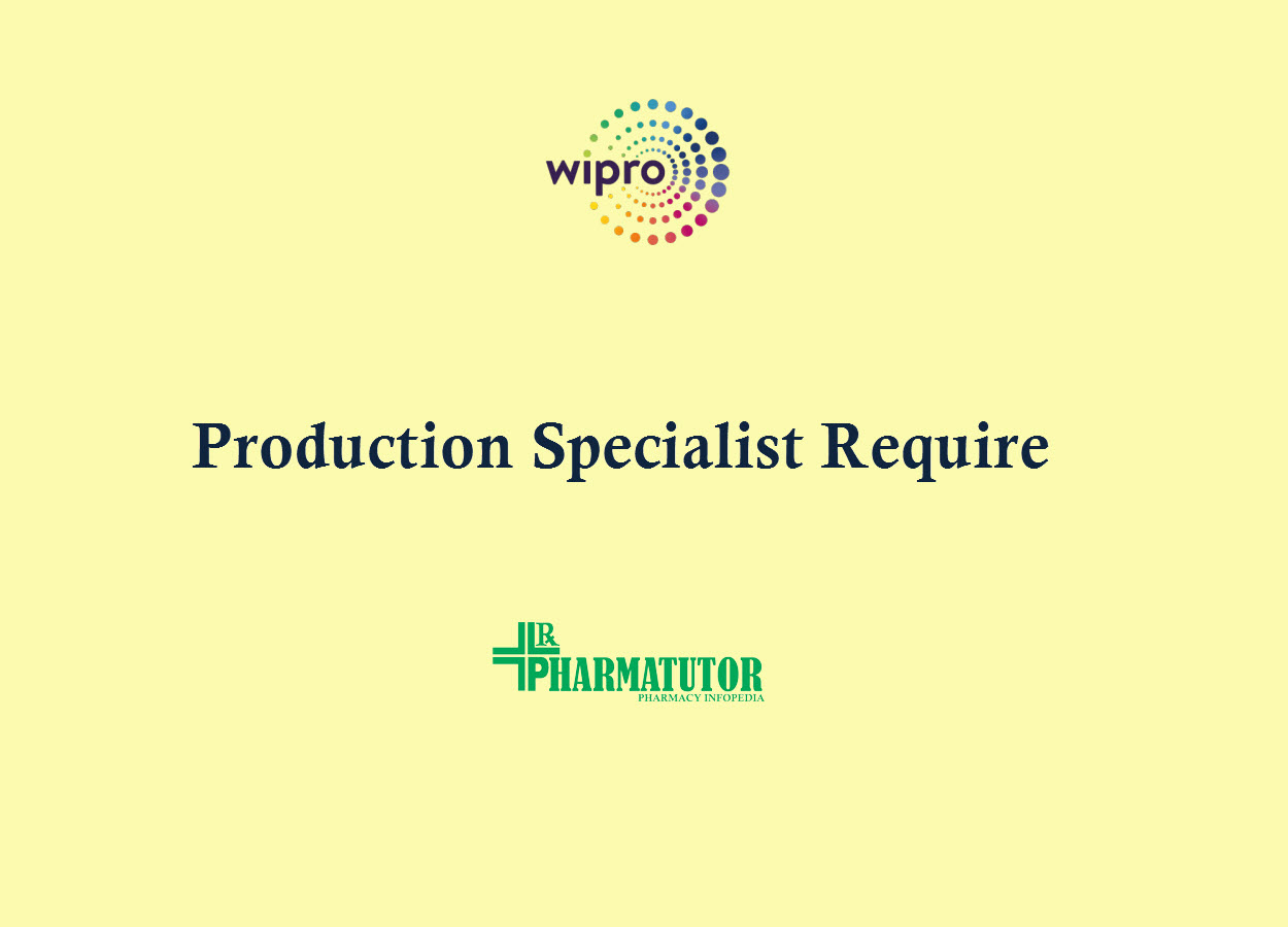 Require Production Specialist at Wipro