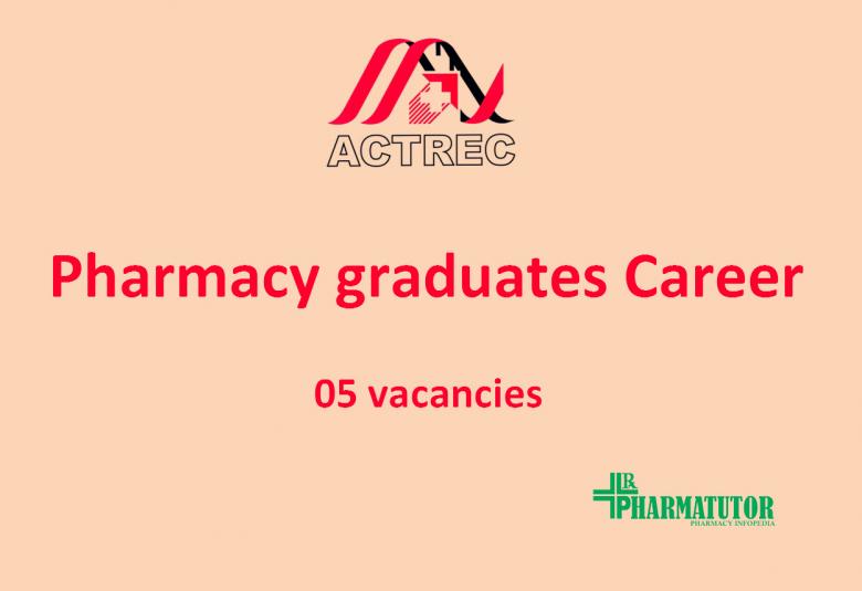 Recruitment for Pharmacy graduates at ACTREC