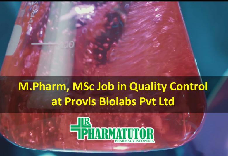 Provis Biolabs Pvt Ltd Jobs