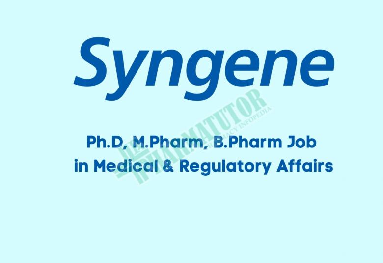 Medical & Regulatory Affairs Job at Syngene