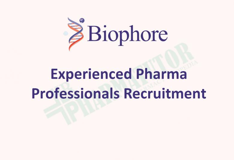 Experienced Pharma Professionals Recruitment Biophore