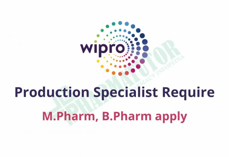 Production Specialist Require at Wipro