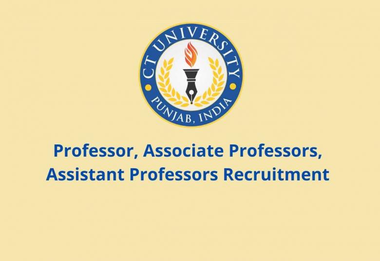Job for Professor, Associate Professors, Assistant Professors at CT University