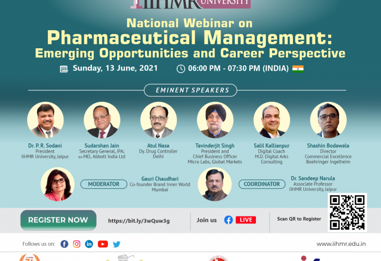 National Webinar on Pharmaceutical Management Emerging Opportunities and Career Perspective