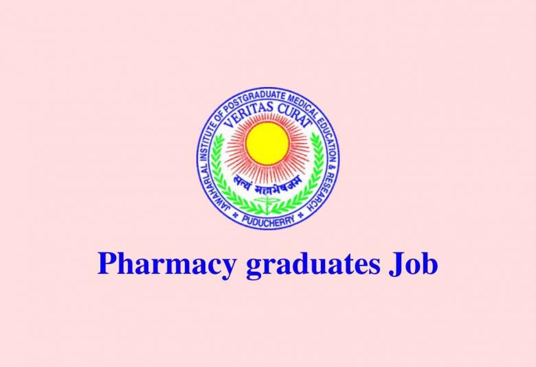 Job for Pharmacy graduates at JIPMER