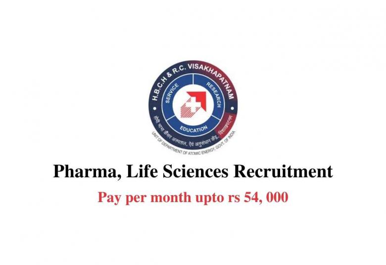 Pharma, Life Sciences Recruitment at Homi Bhabha Cancer Hospital & Research Centre