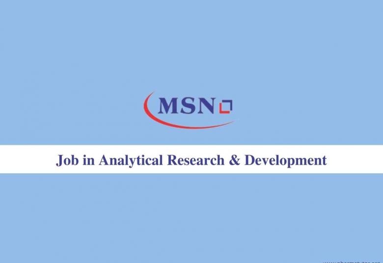 Work in Analytical Research & Development API at MSN Labs