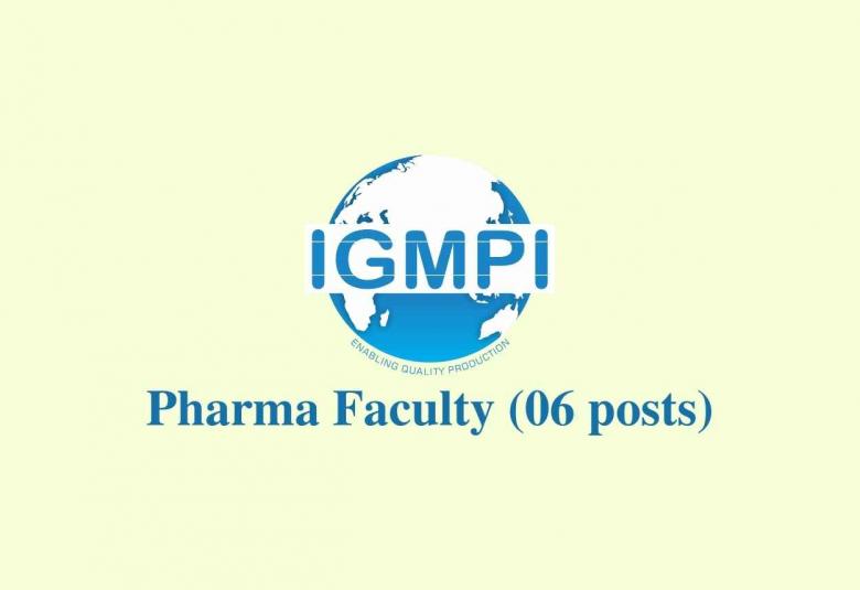IGMPI invites applications for post of Pharma Faculty