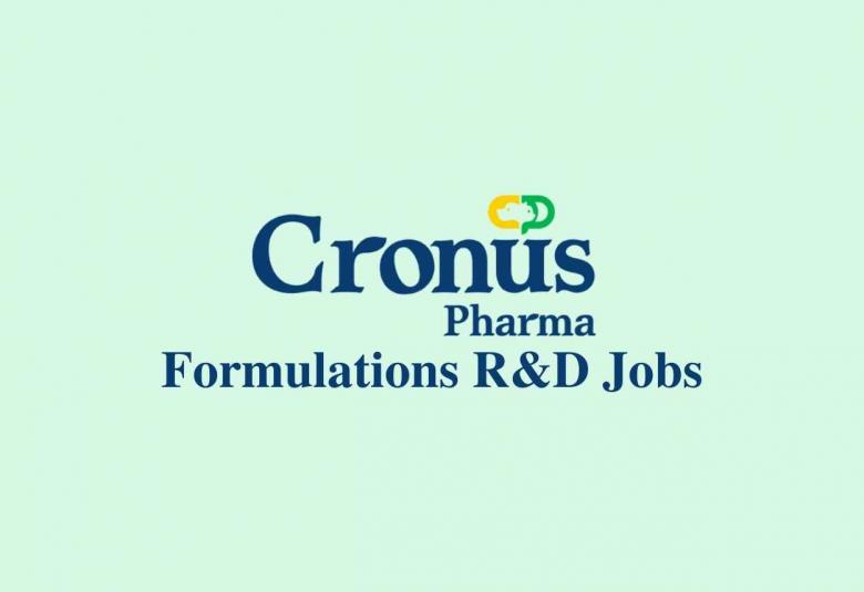 Formulations R&D Jobs at Cronus Pharma