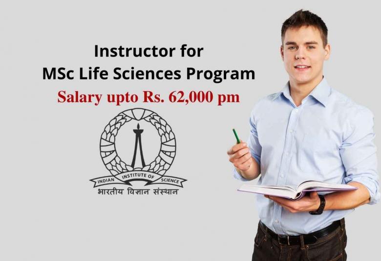 Instructor for MSc Life Sciences Program at IISC