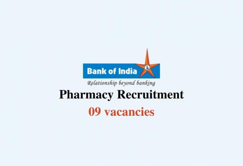 Pharmacy, Pharmaceutical Engineering Recruitment at Bank of India