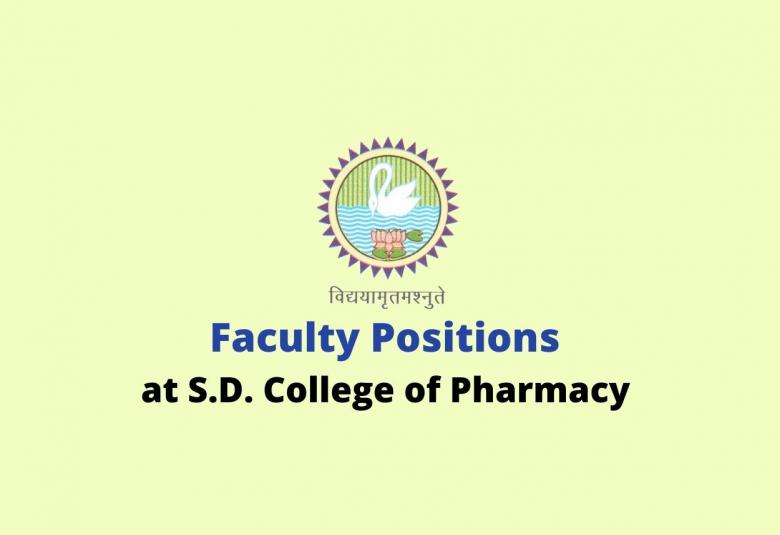 Faculty Positions at S.D. College of Pharmacy & Vocational Studies