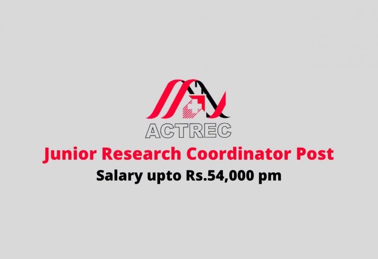 Vacancy for Junior Research Coordinator at ACTREC