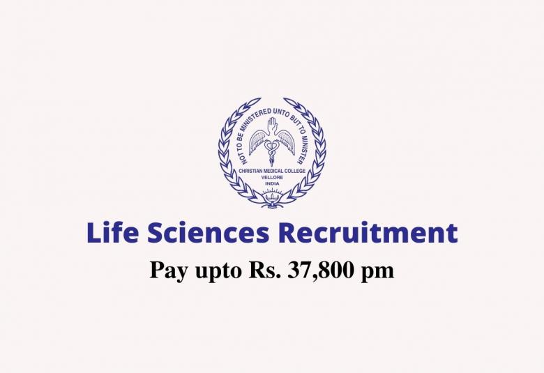 Vacancy for Junior Research Fellow, Senior Research Fellow at Christian Medical College