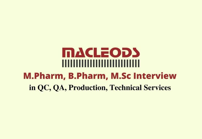 Macleods Pharmaceuticals Jobs