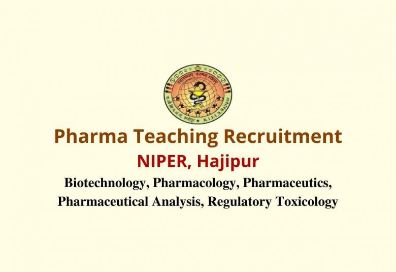 NIPER invites online applications for Pharma Teaching Post