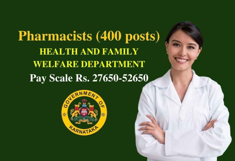 Job Openings for Pharmacists in Department of Health and Family Welfare