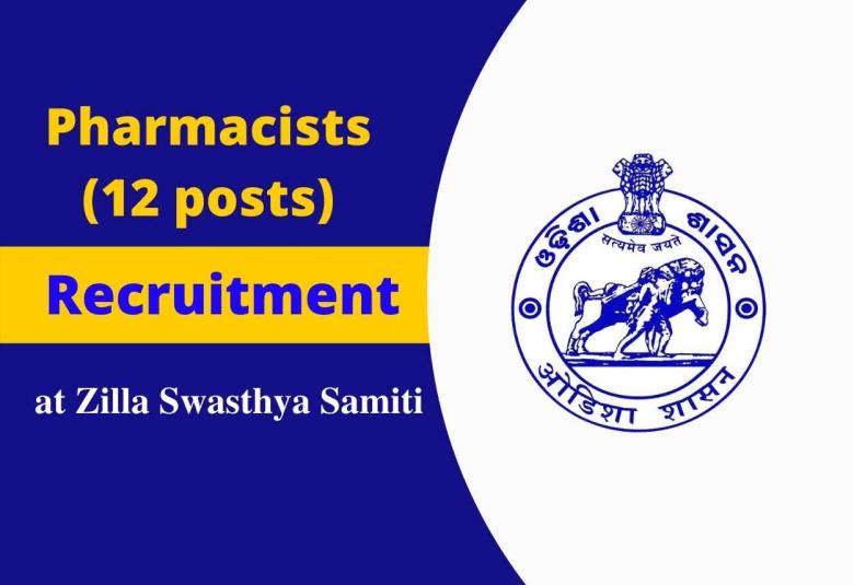 Openings for Pharmacists at Zilla Swasthya Samiti