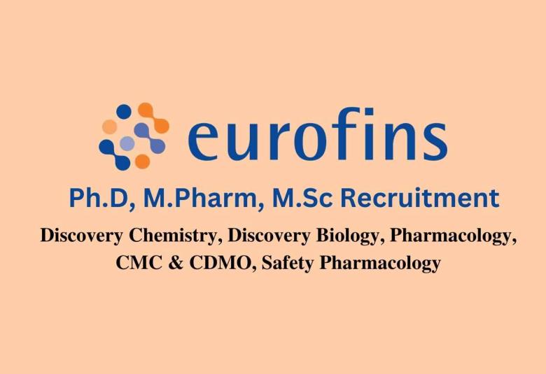 Ph.D, M.Pharm, M.Sc Recruitment at Eurofins Scientific