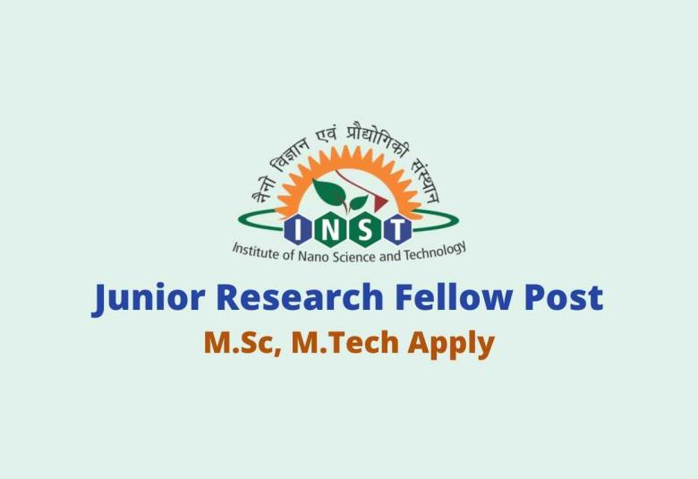 Applications are invited for a post of JRF at INST
