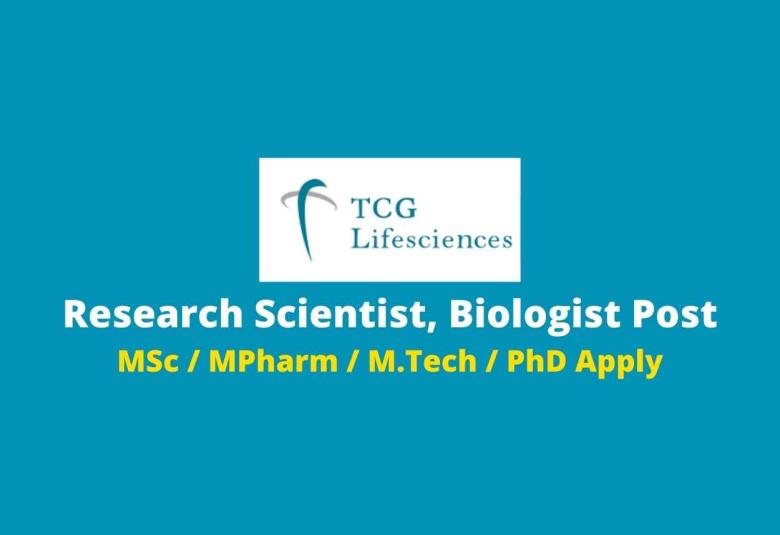 Hiring Research Scientist, Biologist at TCG Lifesciences