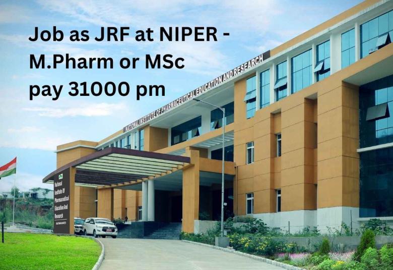Job as Junior Research Fellow at NIPER-G
