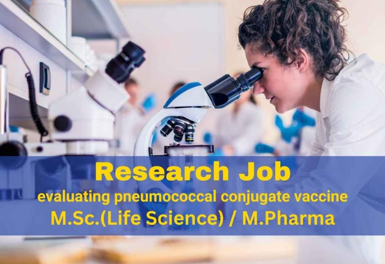 Job as Research Officer for evaluating pneumococcal conjugate vaccine at MAMC