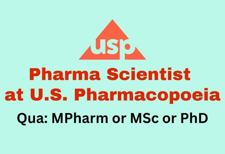 Recruitment of Scientist - RSL at US Pharmacopoeia