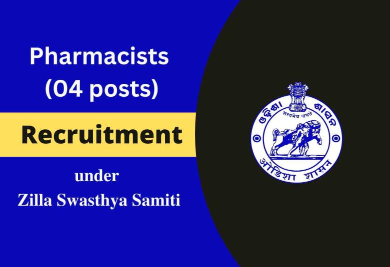 Job for Pharmacists under Zilla Swasthya Samiti