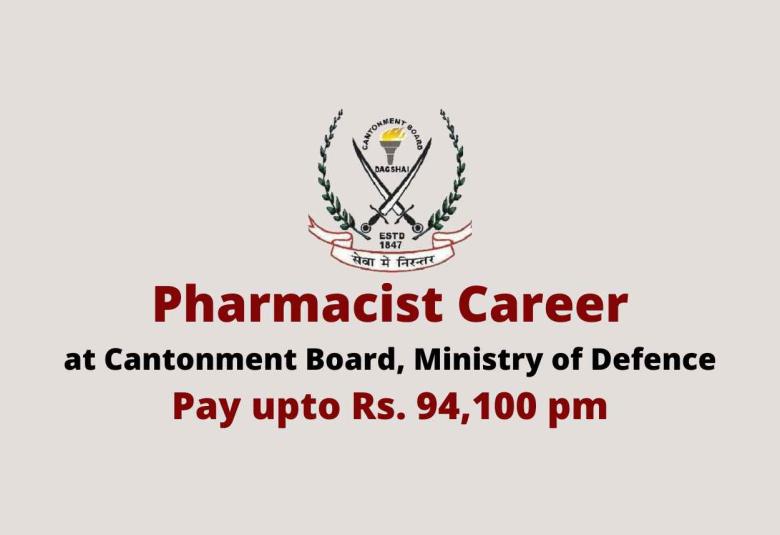 Pharmacist Job at Cantonment Board
