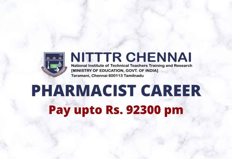 Career for Pharmacist at NITTTR