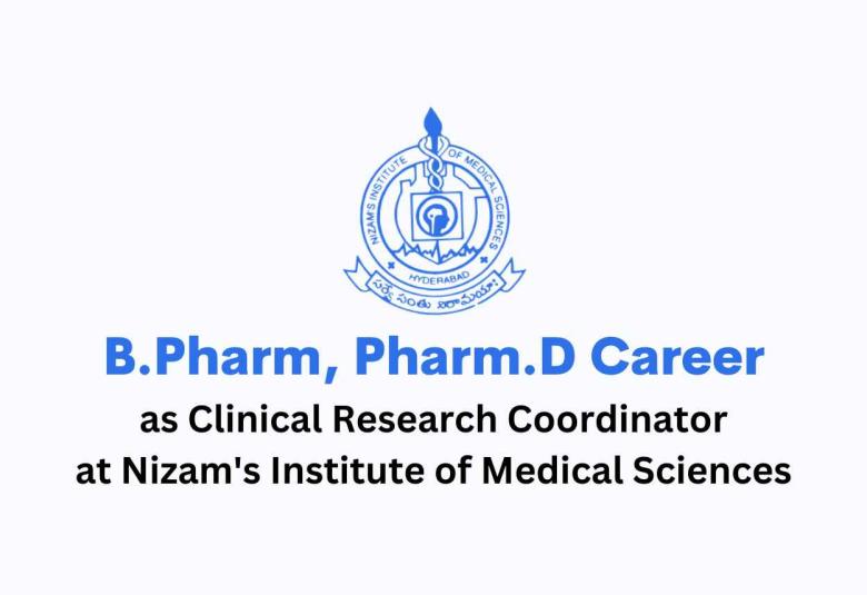 Job for B.Pharm, Pharm.D as Clinical Research Coordinator at NIMS