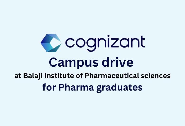 Campus drive at Balaji Institute of Pharmaceutical sciences for Pharma graduates