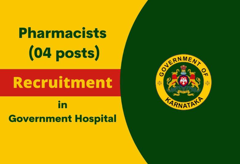 Job for Pharmacists in District Government Hospital