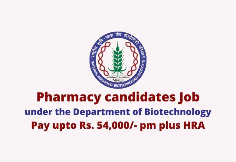 Opportunity for Pharmacy candidates at NABI