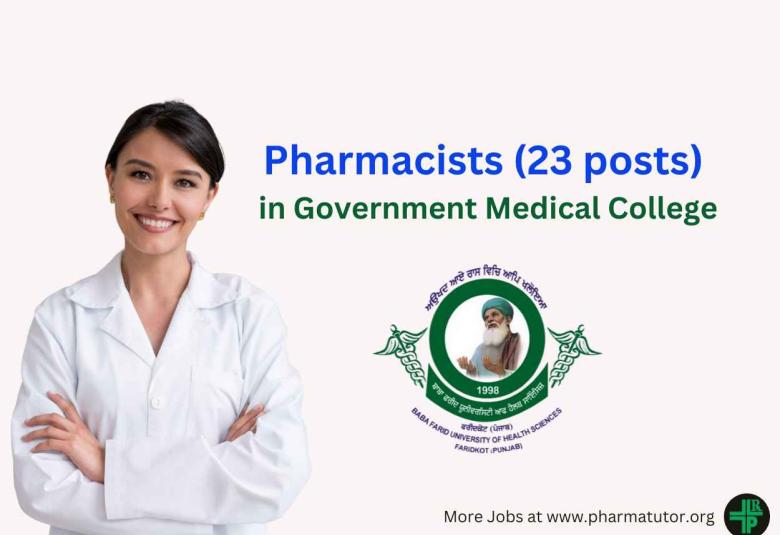 Apply Online for Pharmacists in Government Medical College