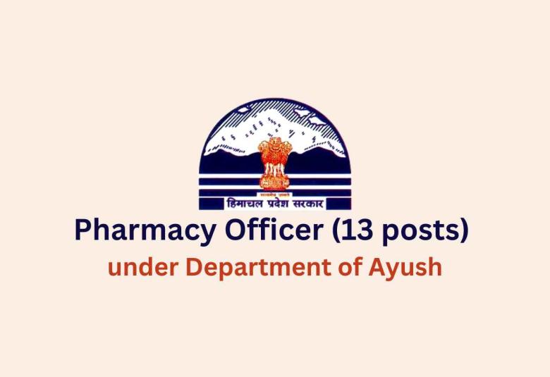 Job for Pharmacy Officer under Department of Ayush