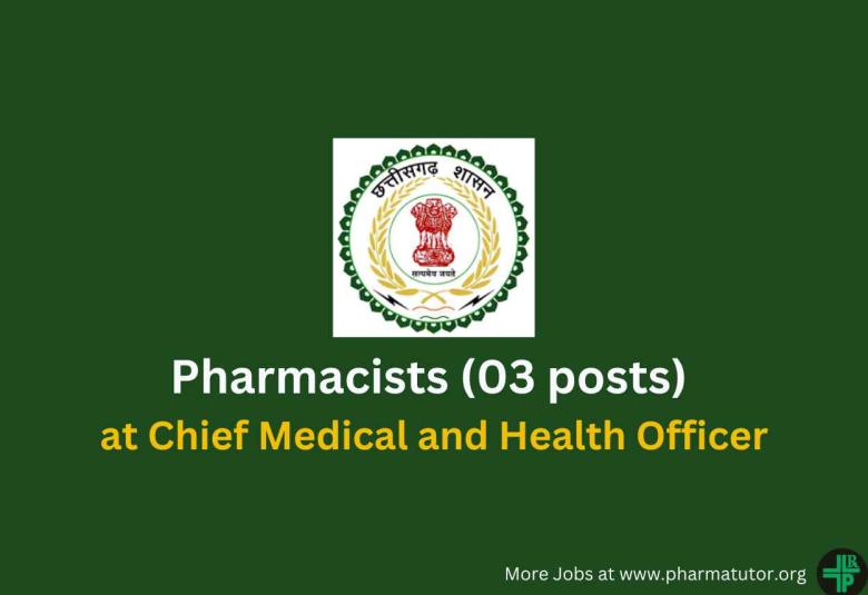 Job for Pharmacists at Chief Medical and Health Officer