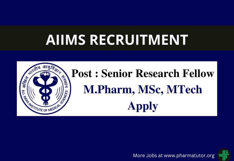 Advertisement for SRF at All-India Institute of Medical Sciences