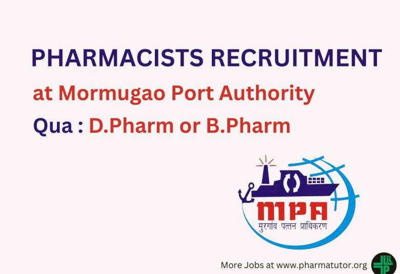 Job for Pharmacists in Medical Department of Mormugao Port Authority