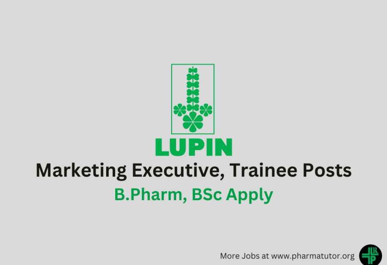 Lupin are looking for Marketing Executive, Marketing Trainee
